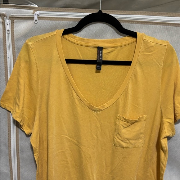 Torrid Mustard V-Neck Tee - Picture 2 of 4